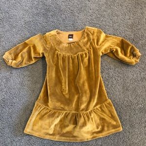 2t yellow gold velvet TEA COLLECtION dress